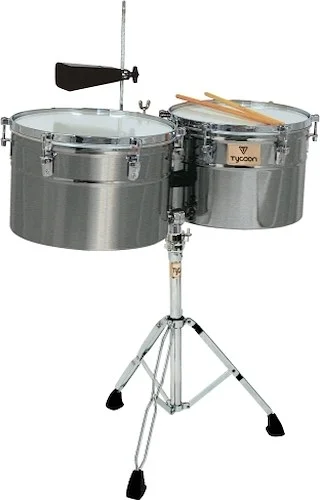 Extra-Deep Shell Brushed Chrome Timbales