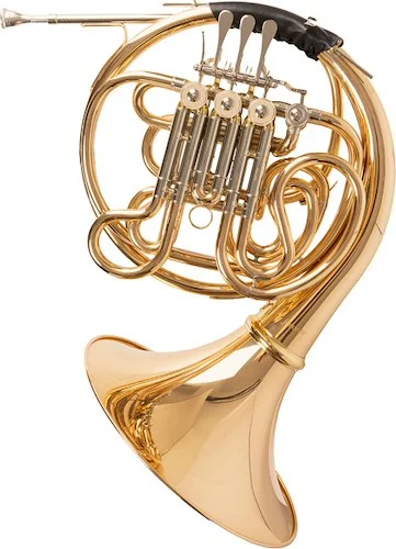 F/Bb Double Horn, 4 rotary valves, body in gold brass