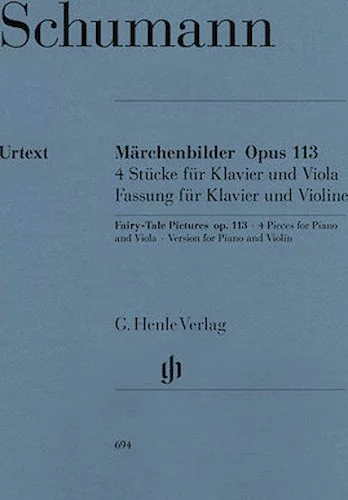 Fairy-Tale Pictures for Viola and Piano Op. 113 - Version for Violin