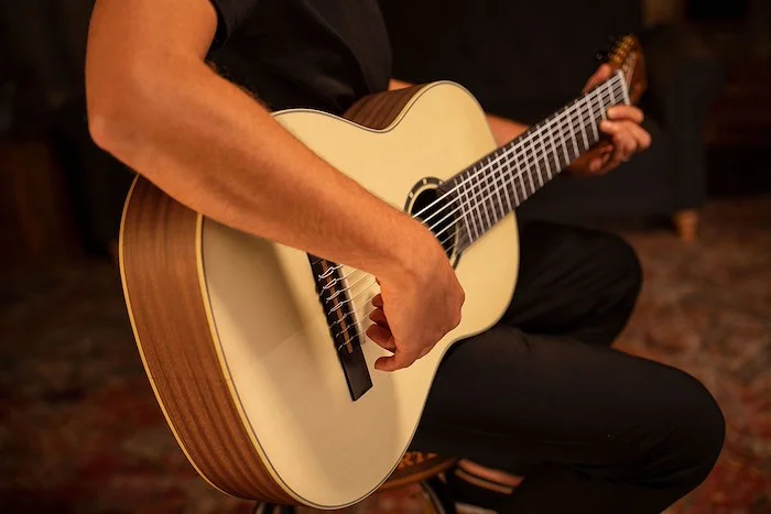Family Series Pro 7-String Solid Top Nylon Classical Guitar w/ Bag