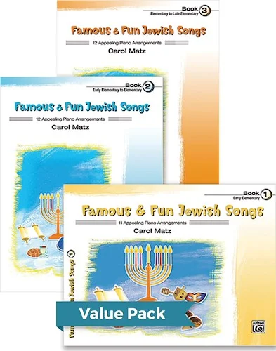 Famous & Fun Jewish Songs 1-3 (Value Pack)