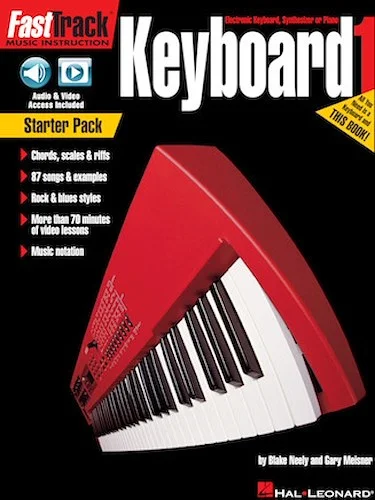 FastTrack Keyboard - Book 1 Starter Pack - Includes Method Book with Audio & Video Online