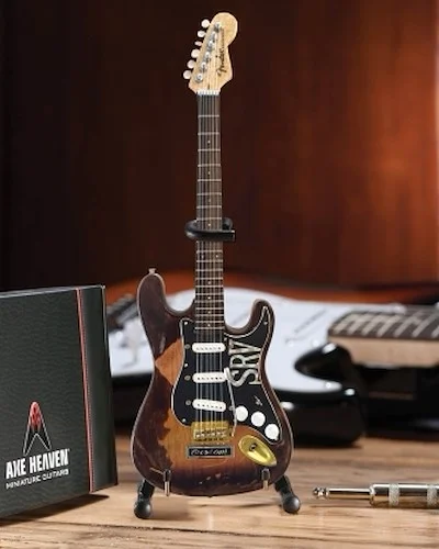 Fender(TM) Stratocaster(TM) - Classic Sunburst Finish - Officially Licensed Miniature Guitar Replica (SRV Edition)