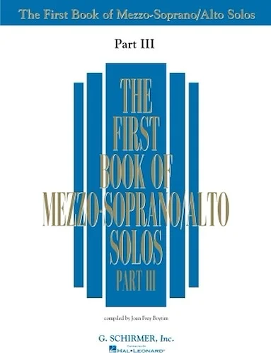 First Book of Mezzo-Soprano Solos - Part III