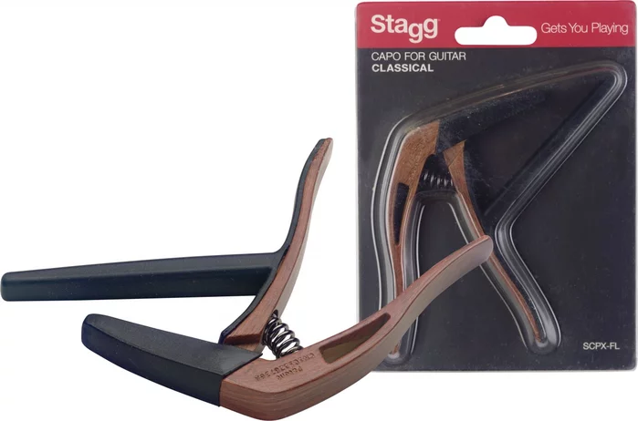 Flat trigger capo for classical guitar