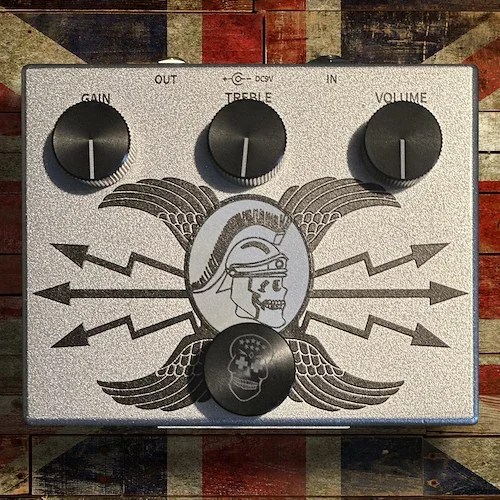 Flattley Boutique Effects Pedals Guitar Silver Range - Silver Centurion Transparent Overdrive Pedal