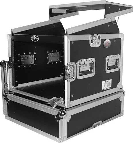 Flight Case DJ Combo 8U Rack x 10U Top Mixer W-Laptop Shelf