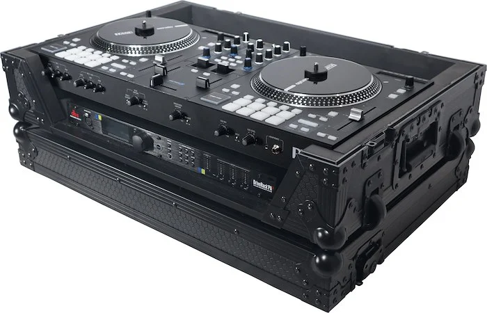 Flight Case For RANE ONE DJ Controller with 1U Rack and Wheels - Black/Black