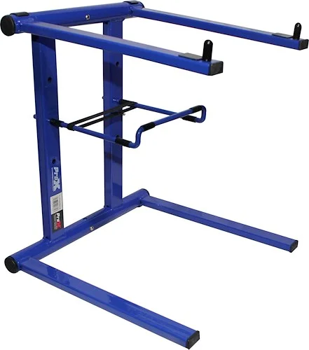 Foldable Portable DJ Laptop Stand W/Adjustable Shelf Blue