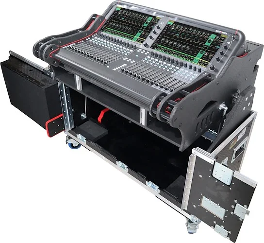 For Allen and Heath AVANTIS Flip-Ready Hydraulic Console Easy Retracting Lifting 2U Rack Space Case by ZCA