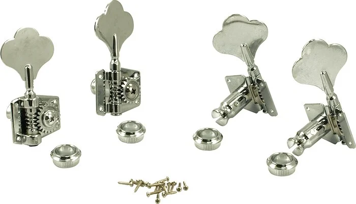 WD 4 In Line Full Size Bass Tuning Machines Chrome