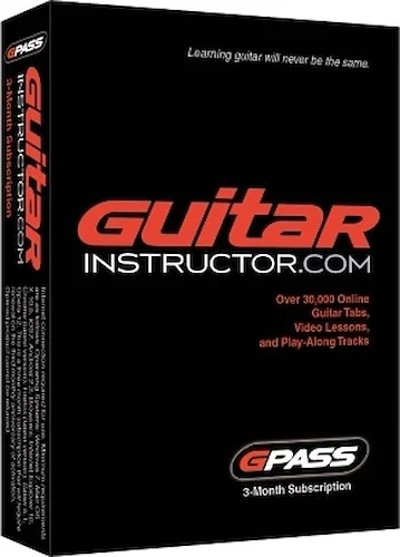G-Pass for Guitar and Bass Players - 3-Month Subscription to Guitarinstructor.com