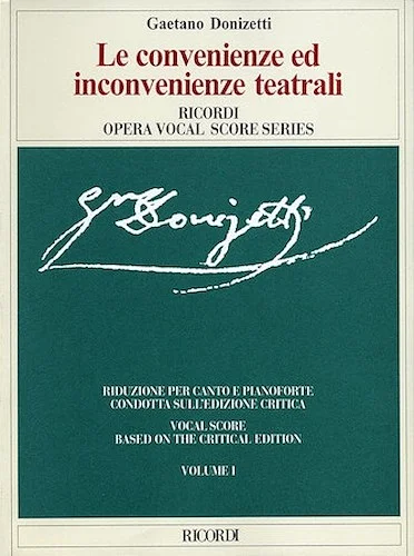 Gaetano Donizetti - Le convenienze ed inconvenienze teatrali - Vocal Score