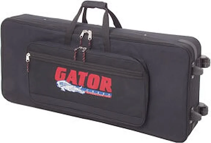 Gator 61 Note Lightweight Keyboard Case on Wheels. 43" x 17.5" x 6.5", GK-61