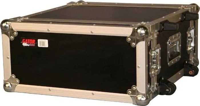 Gator ATA Wood Flight Rack Case w/ Pull Handle & Wheels - 4U - 17" Deep