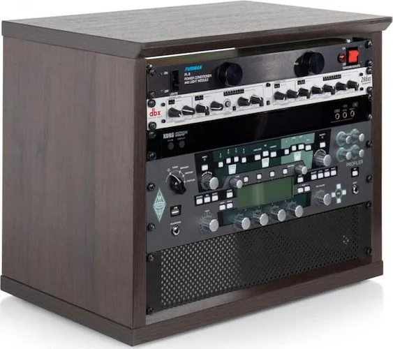 Gator Elite Series Furniture Desktop 8U Studio Rack BRN