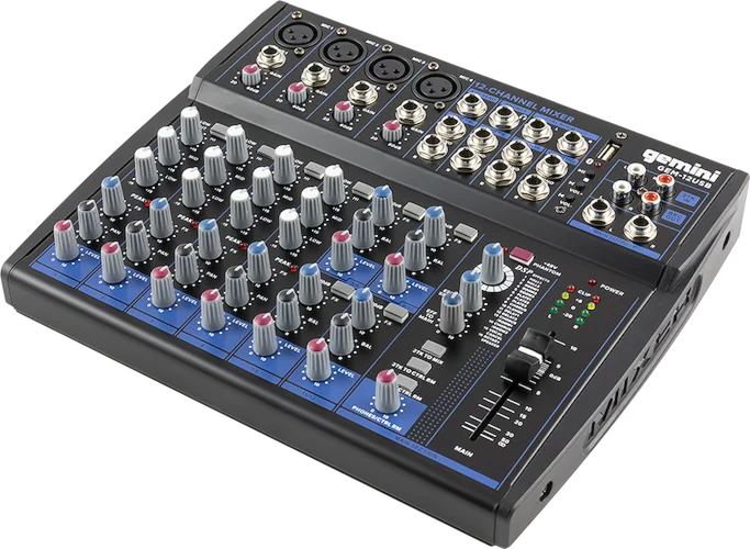 GEM-12USB: COMPACT 12 CHANNEL BLUETOOTH MIXER