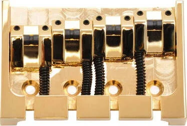 Goldo Deluxe 4D Bass Bridge, 4 String<br>Gold