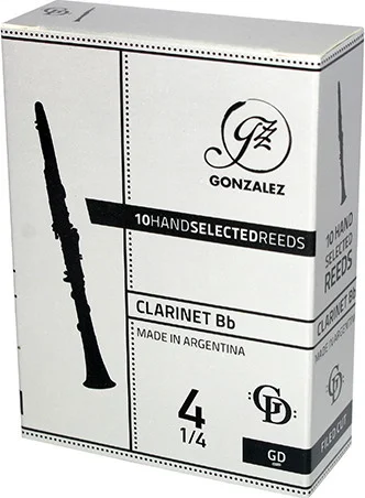 Gonzalez Reeds, Bb Clarinet, GD Cut, 10ct., Strength 4.25