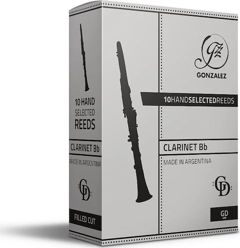 Gonzalez Reeds, Bb Clarinet, GD Cut, 10ct., Strength 4.25