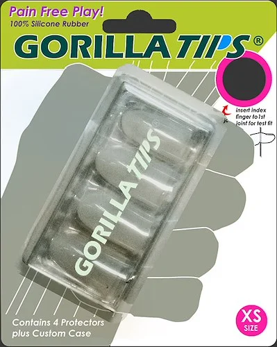 Gorilla Tips Fingertip Protectors Clear Size Extra Small