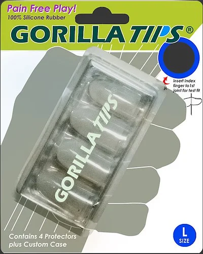 Gorilla Tips Fingertip Protectors Clear Size Large