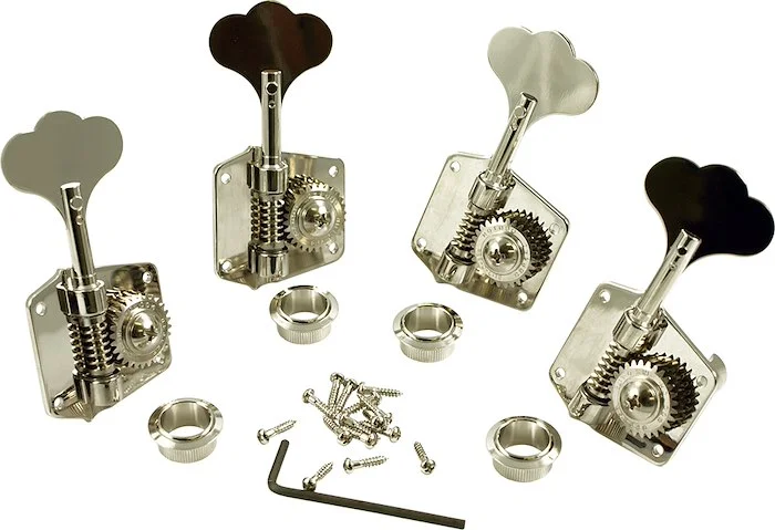 Gotoh 4 In Line Res-O-Lite Replacement Tuning Machines For Pre-CBS Fender Basses Nickel