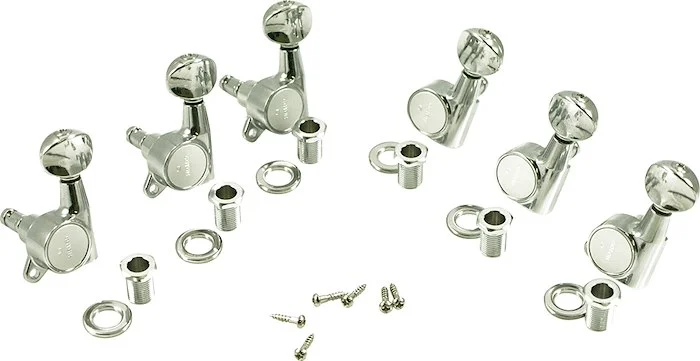 Gotoh 6 In Line Left Hand Locking Tuning Machines Chrome