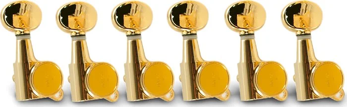 Gotoh 6 In Line Locking Tuning Machines Gold