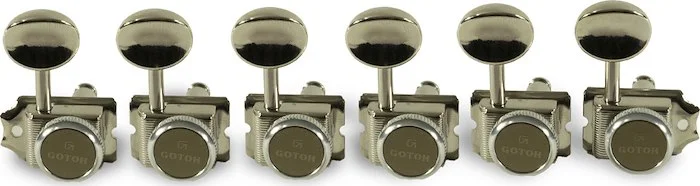 Gotoh 6 In Line Vintage Style Locking Tuning Machines Nickel Rear Lock