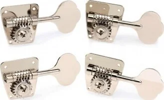 Gotoh Bass Guitar Tuners - Nickel with Clover Buttons 