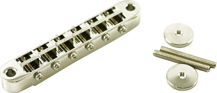 Gotoh Replacement ABR-1 Tune-O-Matic Bridge With Nashville Style Saddles Nickel