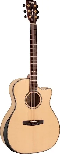 Gr Regal Bevel Cut Myrtlewood Arched Back LR Baggs Ebony Cut