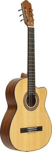 Graciano serie, electric classical guitar with solid spruce top, with cutaway