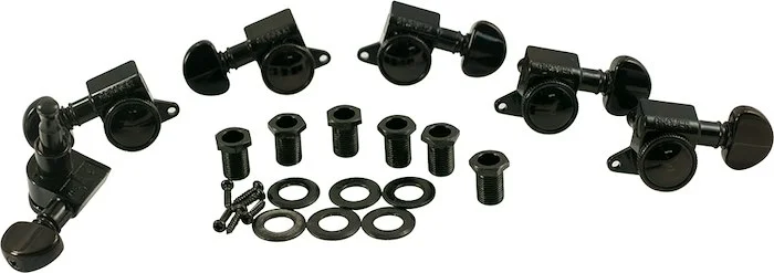 Grover 3 Per Side Or 6 In Line Mini Roto-Grip Locking Rotomatics Black Chrome