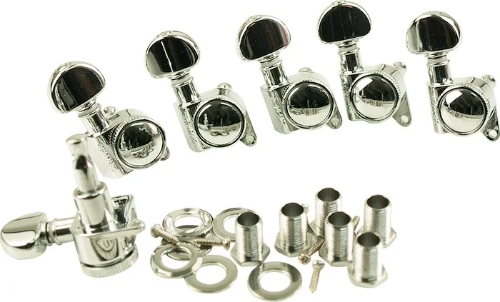 Grover 3 Per Side Or 6 In Line Mini Roto-Grip Locking Rotomatics Chrome