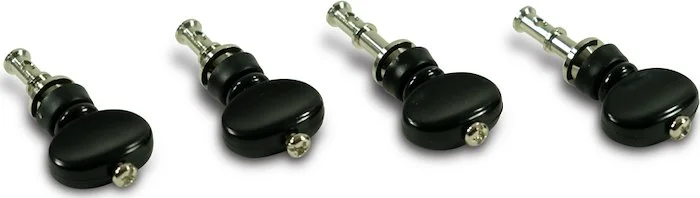 Grover Champion Ukulele Pegs Set Of 4 Nickel With Black Buttons