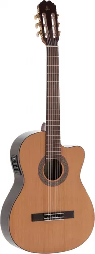 Admira Virtuoso cutaway electrified classical guitar with solid cedar top, Electrified series