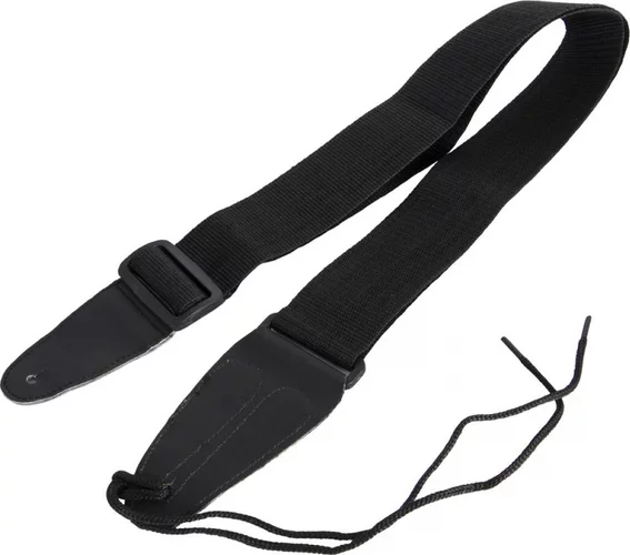 Guitar Strap with Leather Ends (Black)