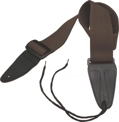 Guitar Strap with Leather Ends (Brown)