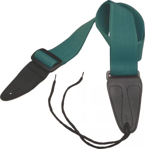 Guitar Strap with Leather Ends (Green)