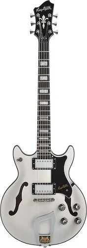 Hagstrom Alavar Compact Semi-Hollow Body. Swedish Frost Gloss Finish