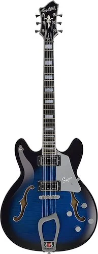 Hagstrom UVIK-DBS Super Viking Electric Guitar. Dark Baltic Sea