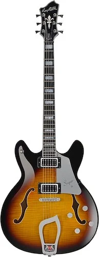 Hagstrom UVIK-TSB Super Viking Electric Guitar. Tobacco Sunburst