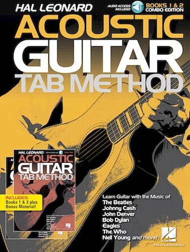 Hal Leonard Acoustic Guitar Tab Method - Combo Edition - Books 1 & 2 with Online Audio, Plus Bonus Material
