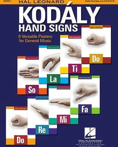 Hal Leonard Kodaly Hand Signs - 8 Versatile Posters for General Music