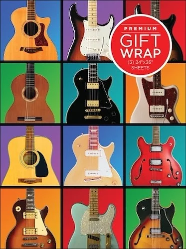 Hal Leonard Wrapping Paper - Guitar Retro Theme