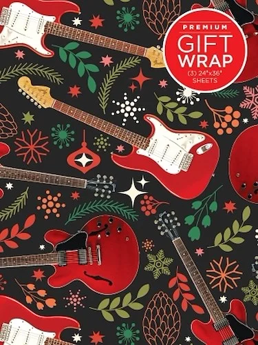 Hal Leonard Wrapping Paper - Red Guitar Theme