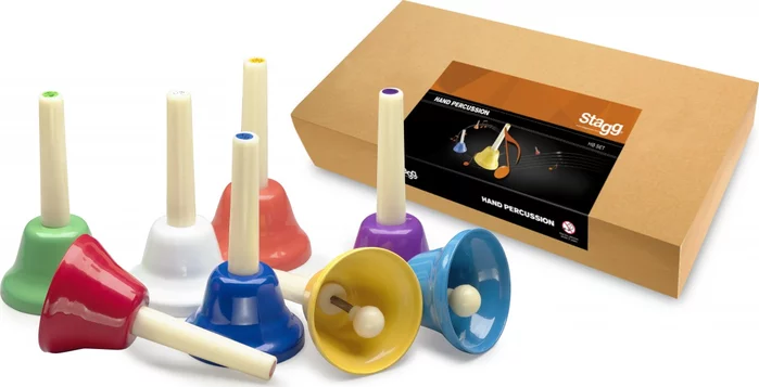 8-note handbell set (colour-coded)