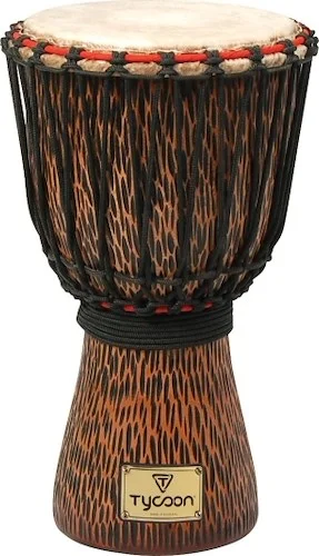 Hand-Carved Chiseled Orange Series Djembe